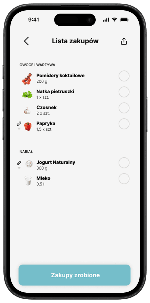 FoodFeat Twórz listy zakupów
